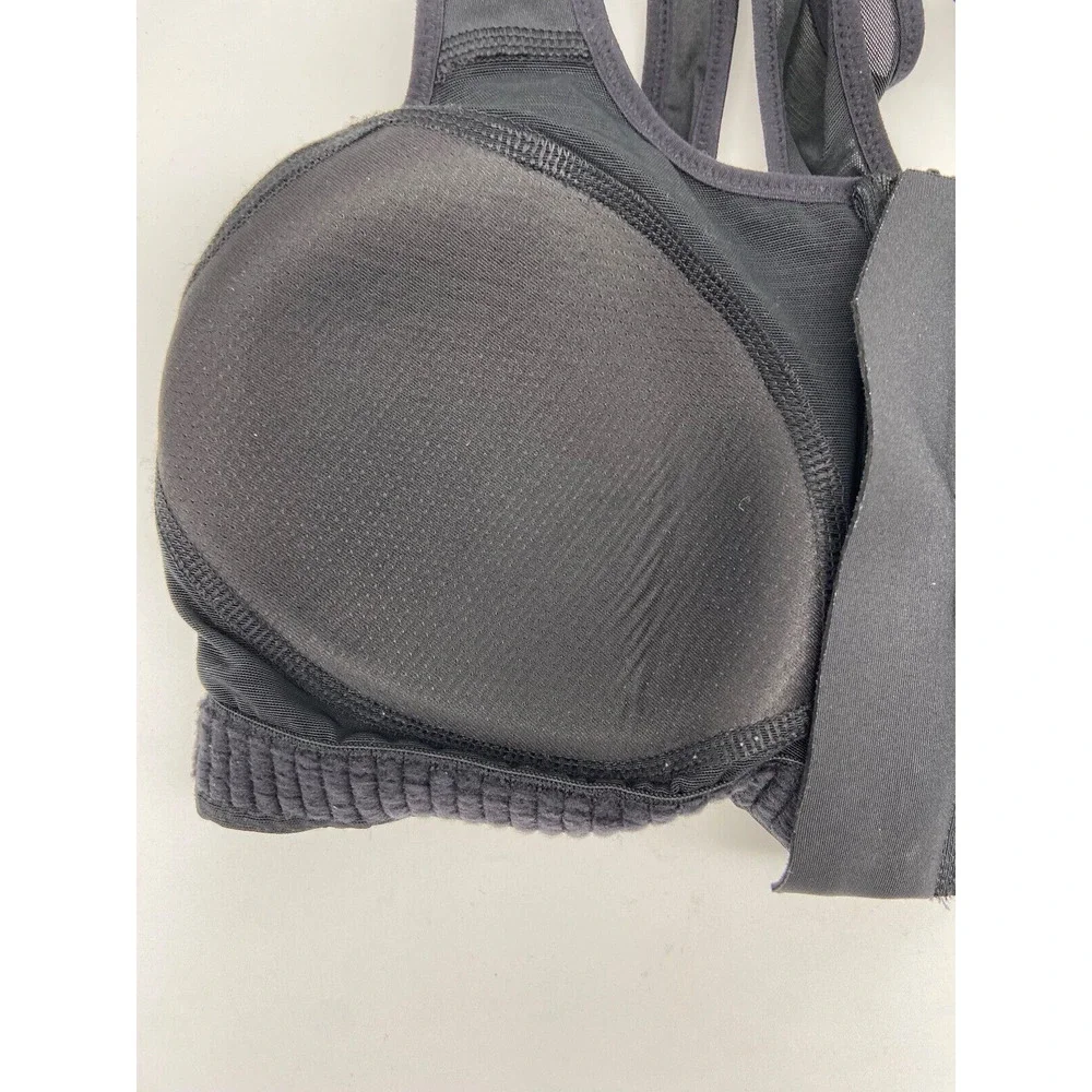 Nike‎ Dri-Fit Sports Bra Women’s Sz S Racerback Zip Up Padded Compression Black